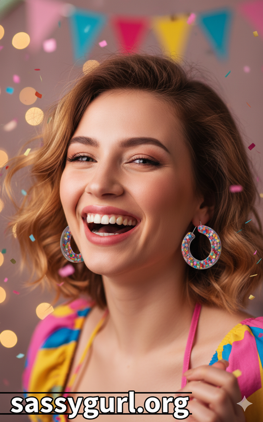 Confetti Party Hoop Earrings