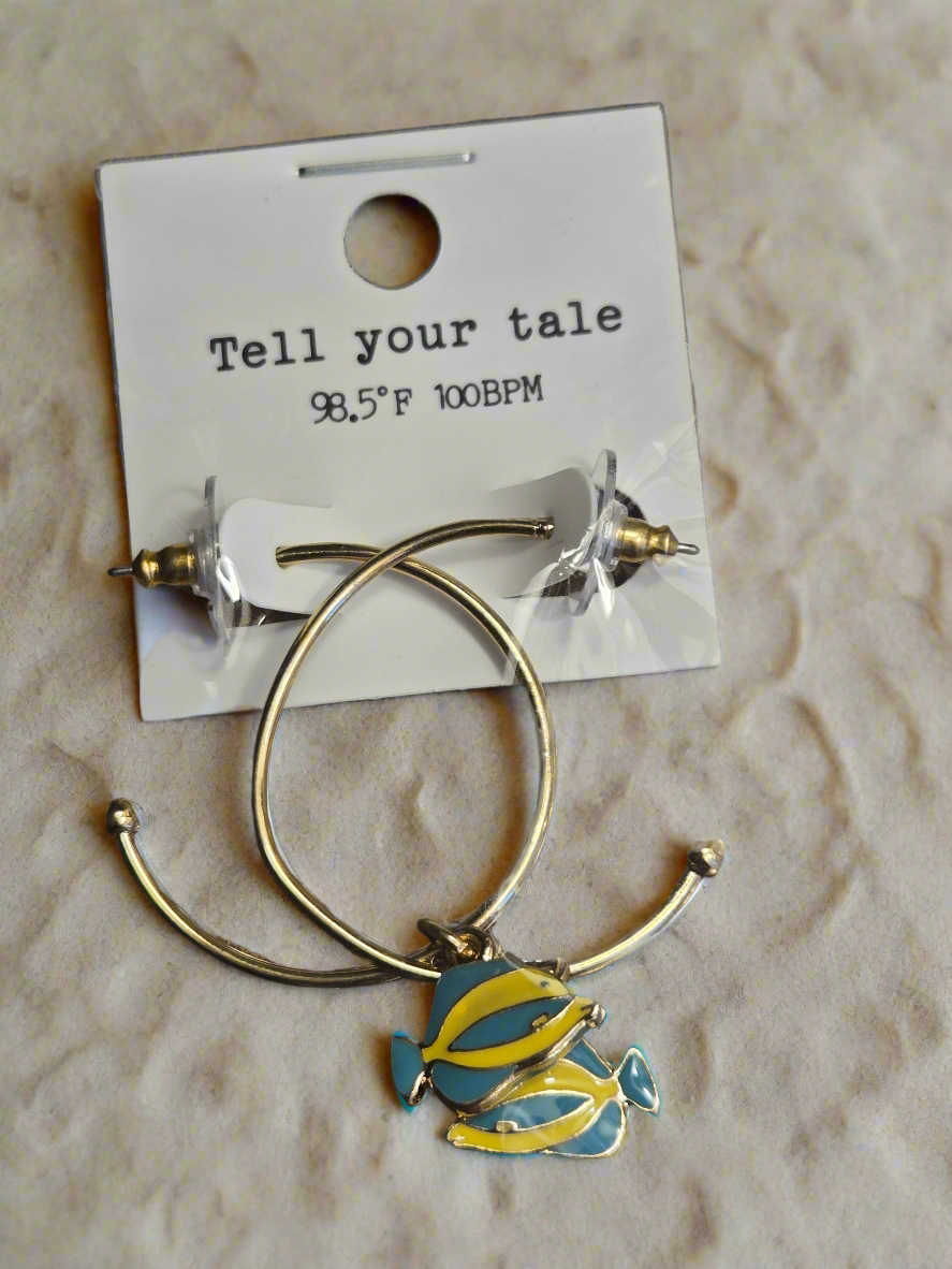 Fish Hoop Earrings