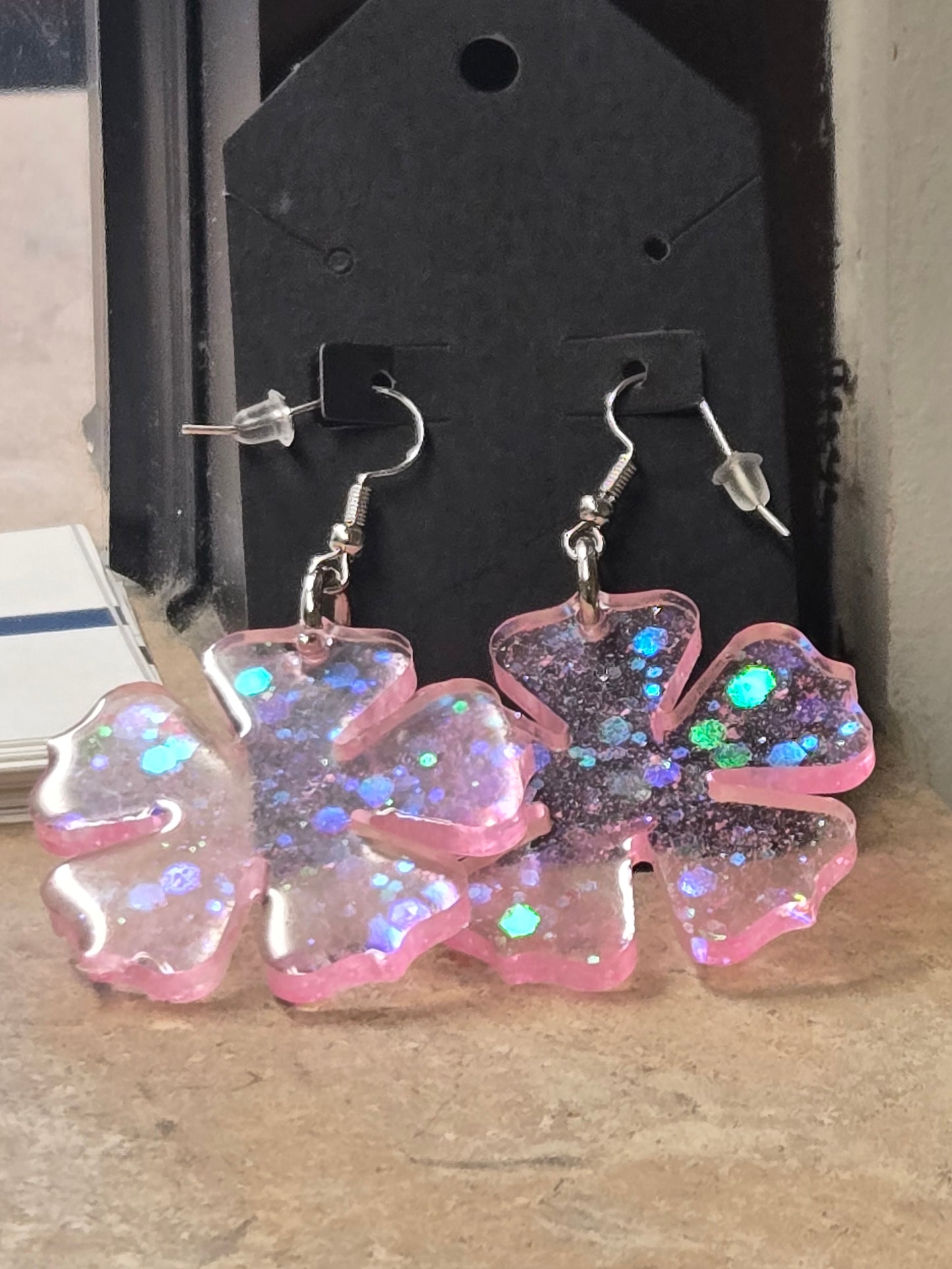Shimmering Petal Statement Dangles