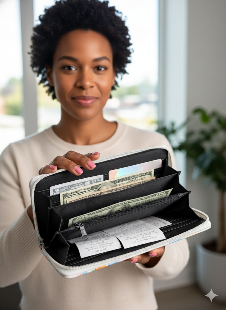 Sunshine and pineapple wallet