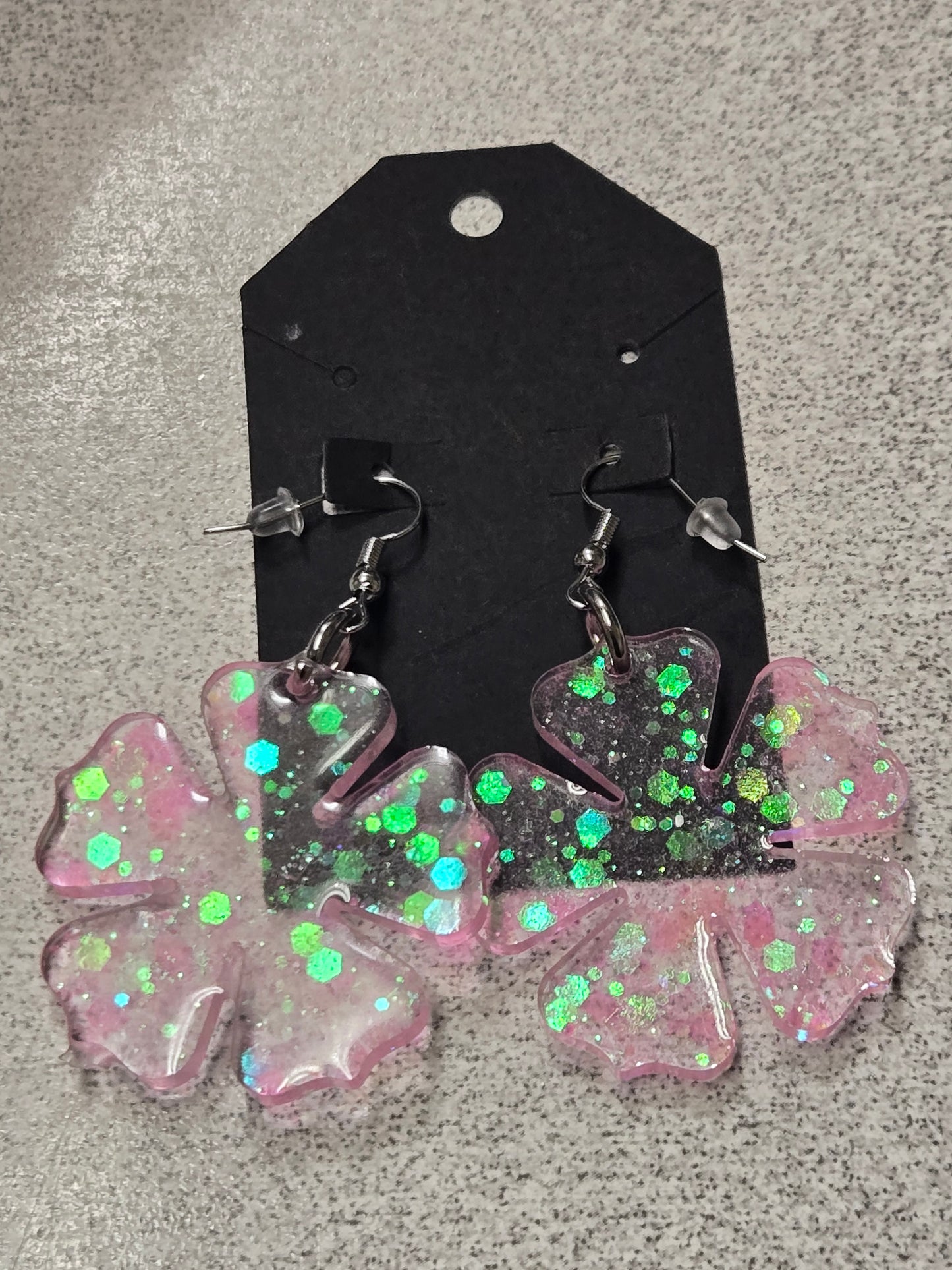 Shimmering Petal Statement Dangles